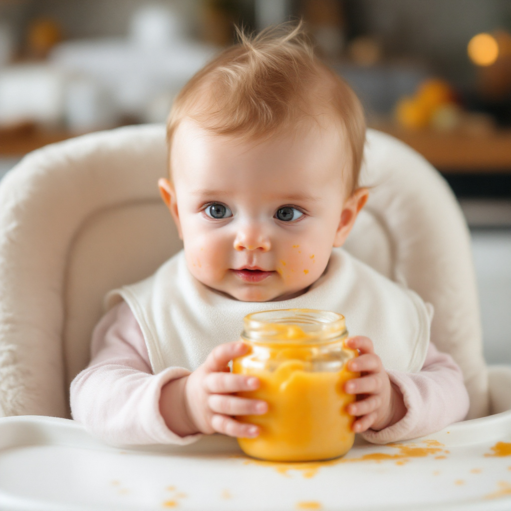 680740e911de4 un bebe mangeant un petit pot